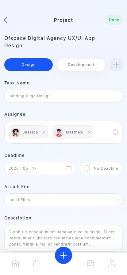 Project Management Mobile App UI Kit - Screenshot 5