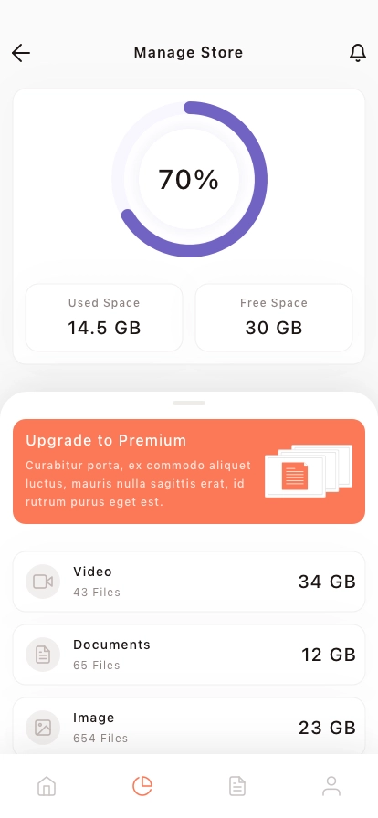 Cloud File Manager Mobile App UI Kit - Screenshot 2