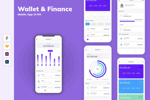 Wallet & Finance Mobile App UI Kit