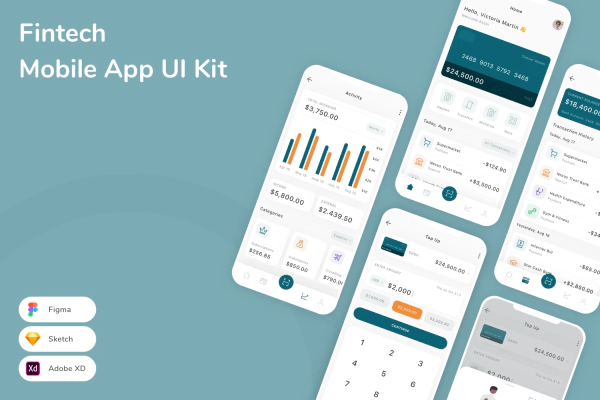 Fintech Mobile App UI Kit