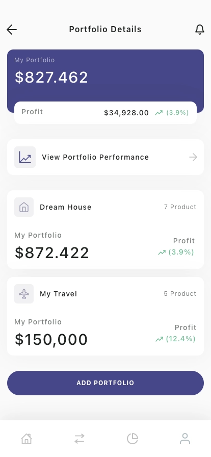 Smart Investment Mobile App UI Kit - Screenshot 2