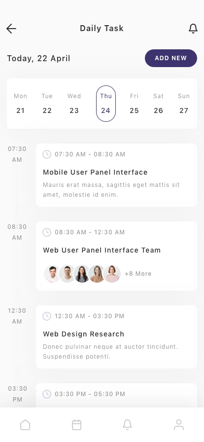 Task Planner & Management Mobile App UI Kit - Screenshot 5