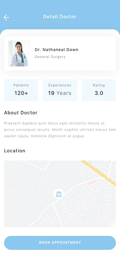 Doctor Finder Mobile App UI Kit - Screenshot 3