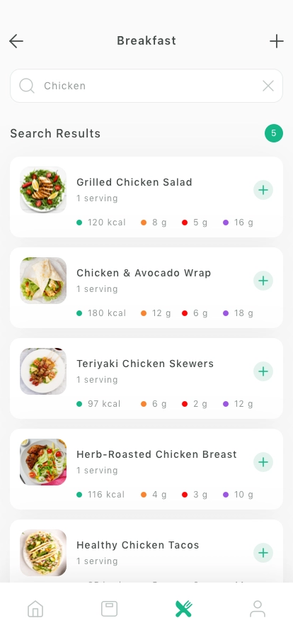 Calorie Counter Mobile App UI Kit - Screenshot 5