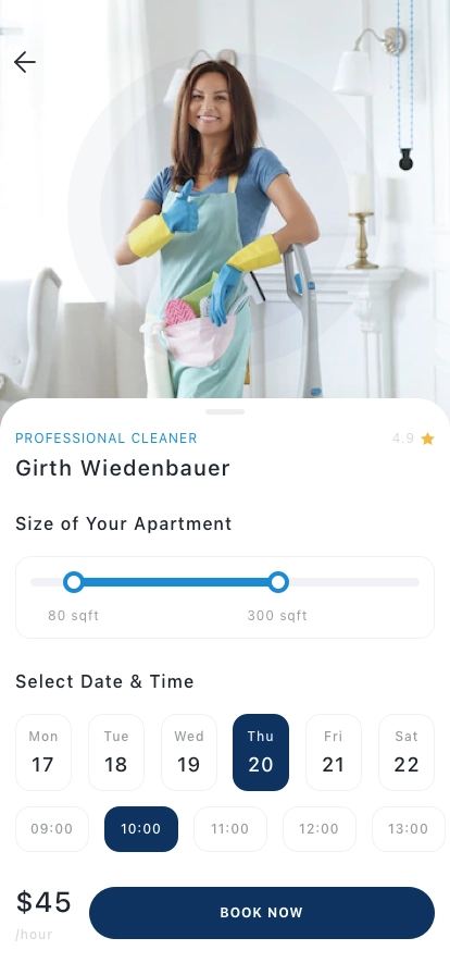 House Clean Mobile App UI Kit - Screenshot 5
