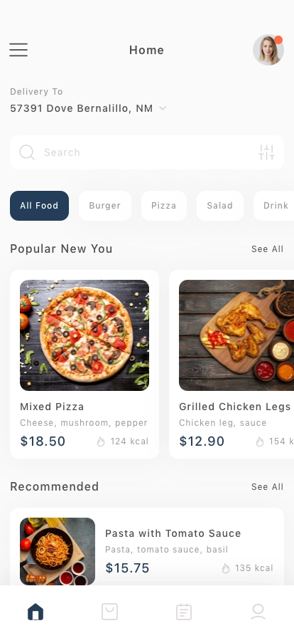 Food Order & Delivery Mobile App UI Kit - Screenshot 1