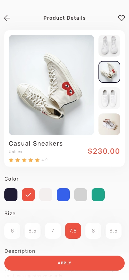 Shoes Shop Mobile App UI Kit - Screenshot 4
