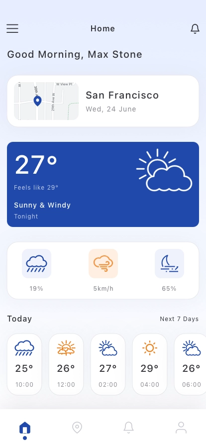 Weather Forecast Mobile App UI Kit - Screenshot 2