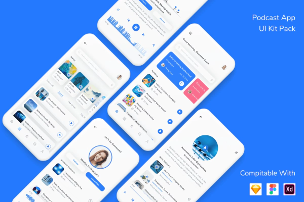 Podcast App UI Kit Pack