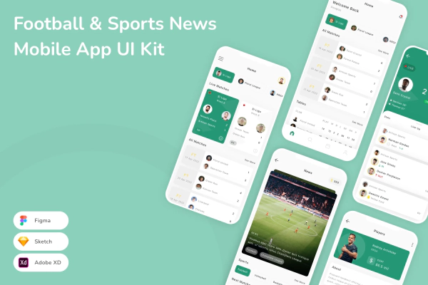 Football & Sports News Mobile App UI Kit
