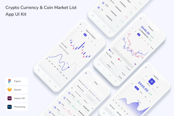 Crypto Currency & Coin Market List App UI Kit