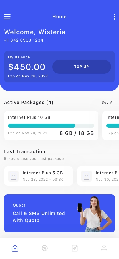 Phone Provider Mobile App UI Kit - Screenshot 1