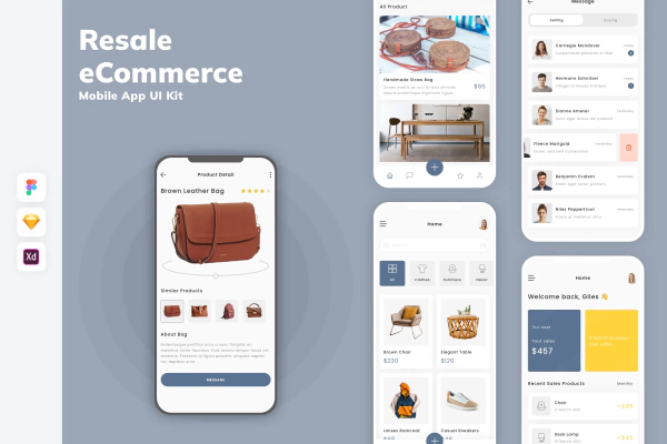 Resale & eCommerce Mobile App UI Kit