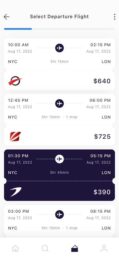 Flight Planner Mobile App UI Kit - Screenshot 2