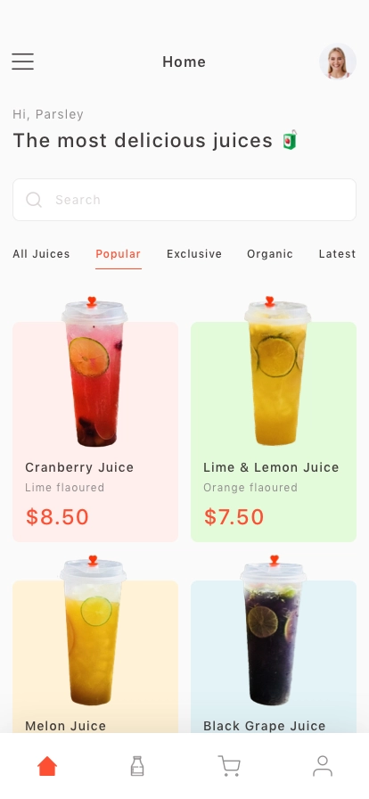 Fruit Juice Delivery App UI Kit - Screenshot 2