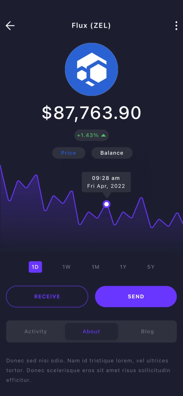 Cryptocurrency Exchange Mobile App UI Kit - Screenshot 3