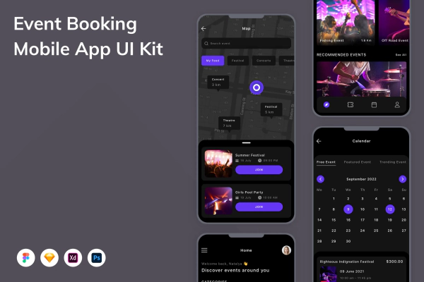 Event Booking Mobile App UI Kit