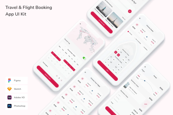 Travel & Flight Booking App UI Kit