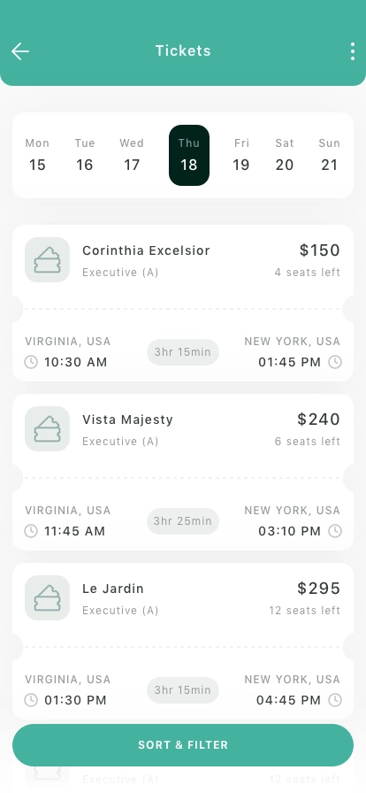 Train Ticket Mobile App UI Kit - Screenshot 3