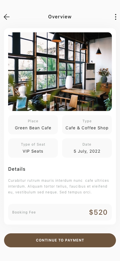 Finder Cafe Mobile App UI Kit - Screenshot 4