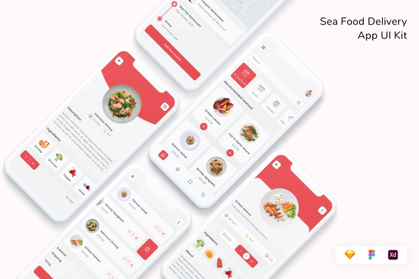 Sea Food Delivery App UI Kit