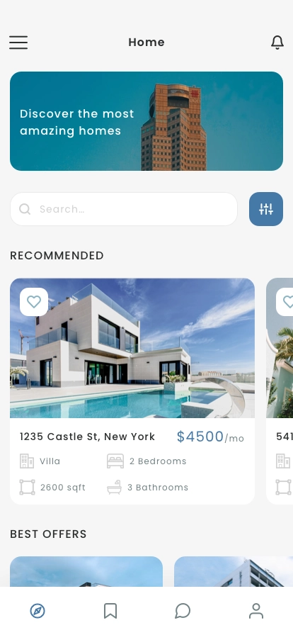 Property Rent Mobile App UI Kit - Screenshot 3