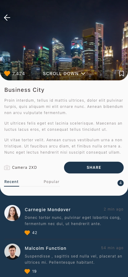 Blog & Online Newspaper Mobile App UI Kit - Screenshot 2