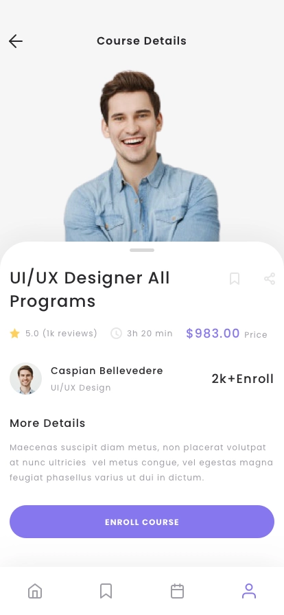 Online Course App UI Kit - Screenshot 5