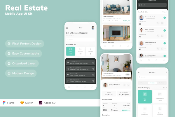 Real Estate Mobile App UI Kit
