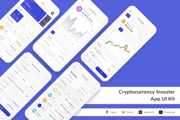 Cryptocurrency Invester App UI Kit