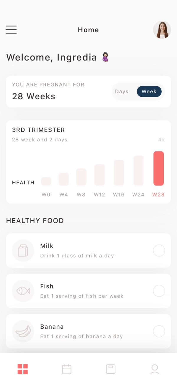Pregnancy Tracker Mobile App UI Kit - Screenshot 1