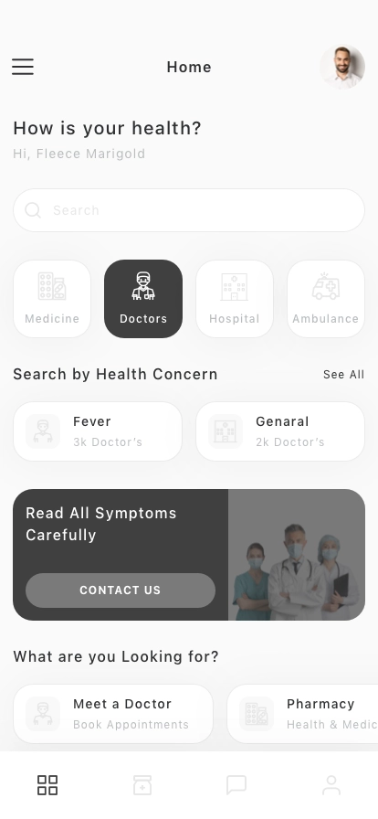Medical Services Mobile App UI Kit - Screenshot 1