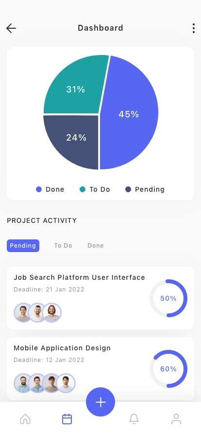 Project Management Mobile App UI Kit - Screenshot 3