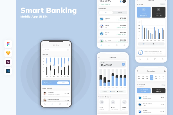Smart Banking Mobile App UI Kit