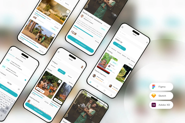 Crowdfunding Mobile App UI Kit