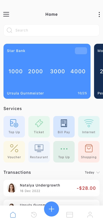 Finance & Wallet Mobile App UI Kit - Screenshot 1