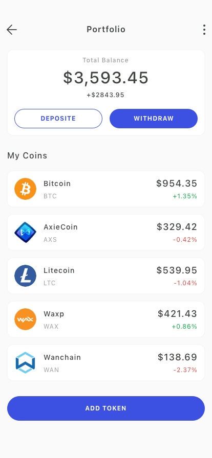 Crypto Wallet Mobile App UI Kit - Screenshot 2