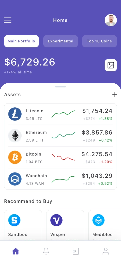Blockchain Wallet Mobile App UI Kit - Screenshot 1