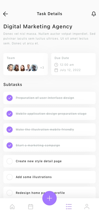 Task Management Mobile App UI Kit - Screenshot 2