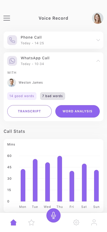 Voice Analysis Mobile App UI Kit - Screenshot 1