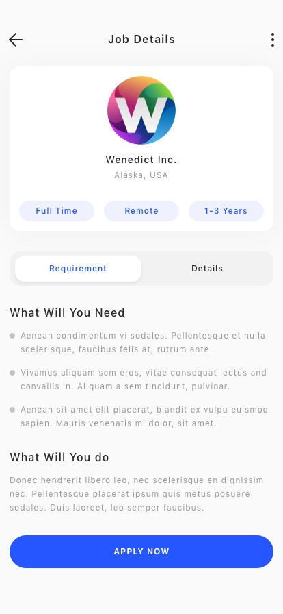 Job Finder & Hiring Platform Mobile App UI Kit - Screenshot 5