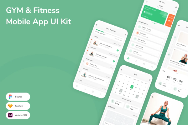 GYM & Fitness Mobile App UI Kit
