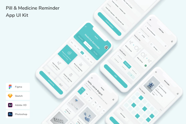 Pill & Medicine Reminder App UI Kit