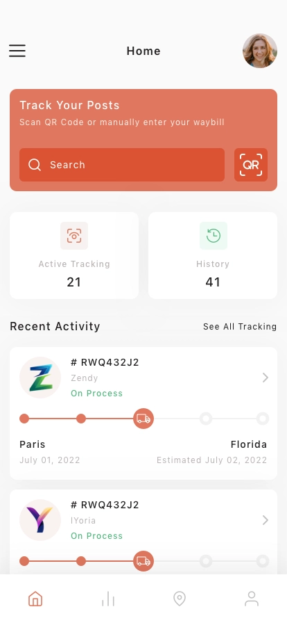 Shiping Management Mobile App UI Kit - Screenshot 1