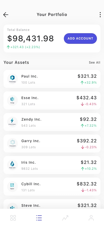 Stock Market Mobile App UI Kit - Screenshot 5