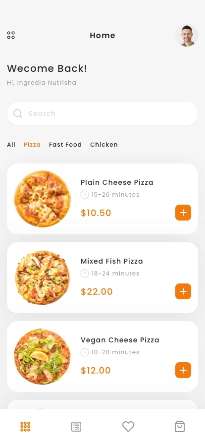 Pizza Delivery App UI Kit - Screenshot 1