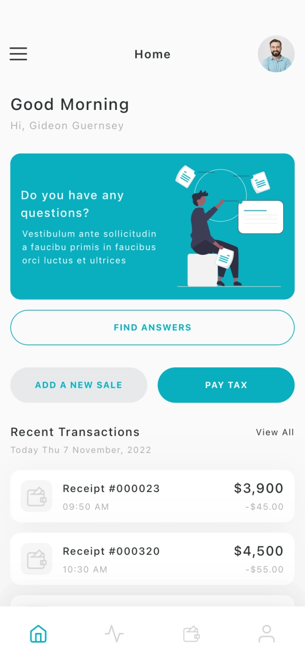 Tax Manager Mobile App UI Kit for Figma, Sketch & XD | UIworkshop