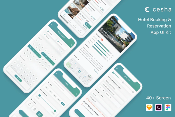 Hotel Booking & Reservation App UI Kit