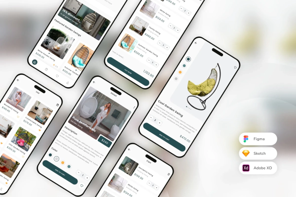 Garden Swings Mobile App UI Kit