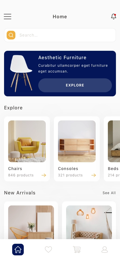 Furniture Store Mobile App UI Kit - Screenshot 3